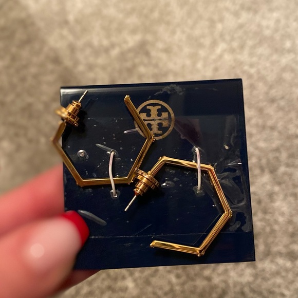 Tory Burch gold hoops - Picture 5 of 6